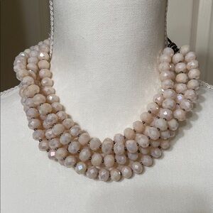 Elegant Cream Beaded Necklace